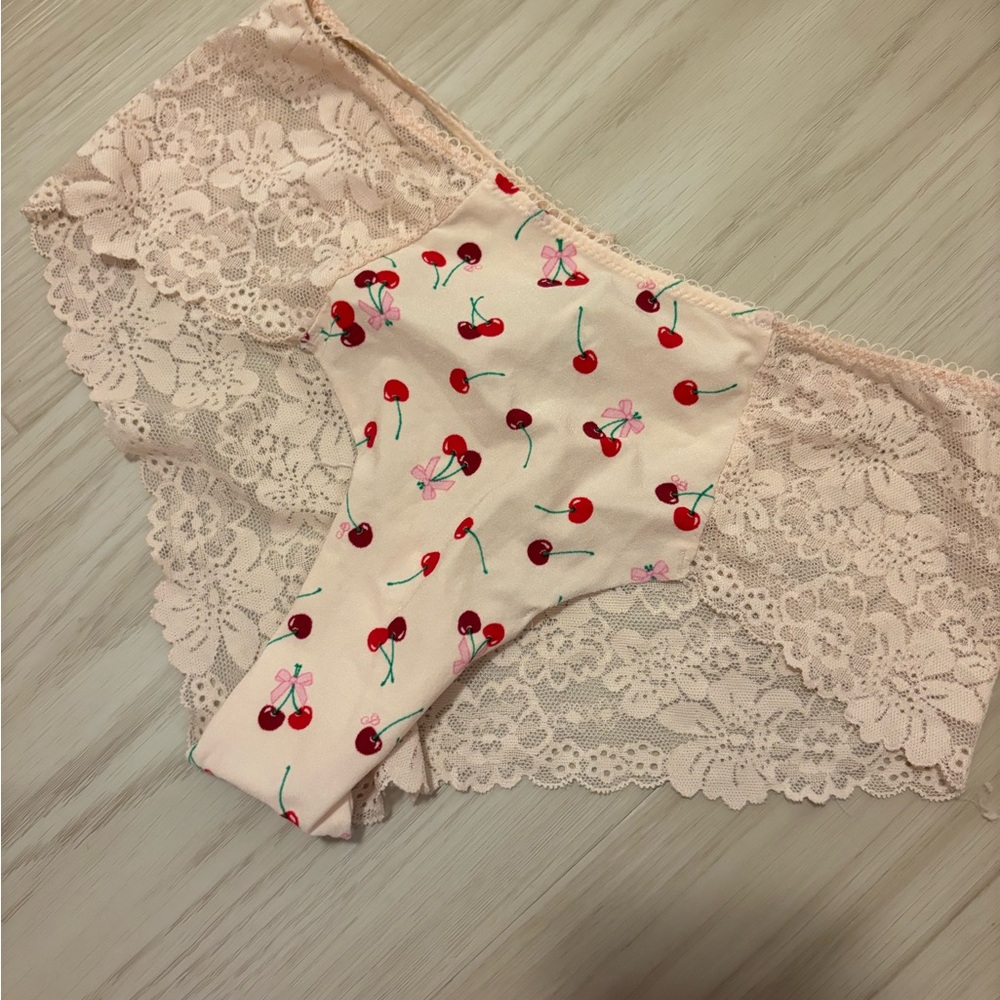 Victoria's Secret Cherry Print Lace Panties